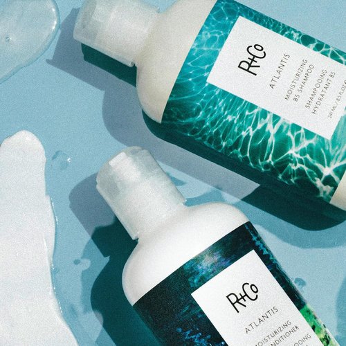 R+Co Atlantis B5 Shampoo & Conditioner Travel Set - Deep Hydration & Repair for Dry Hair | Vegan, Cruelty-Free | 2oz (Pack of 2)