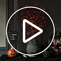 Halloween Tree Branch Lights 32in Black Twig with Orange LED Fairy Lights & Timer - Indoor Outdoor Decoration