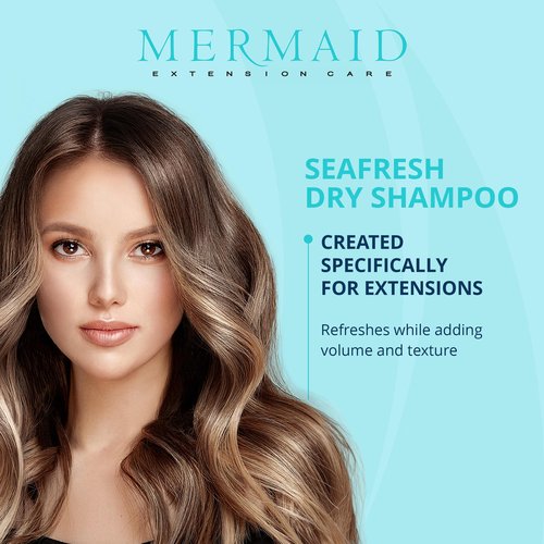 Mermaid Extension Care Seafresh Dry Shampoo with Keratin, Oil-Absorbing Spray, Talc-Free Mist Adds Volume and Texture, Fresh Scent, 6.7 fl oz