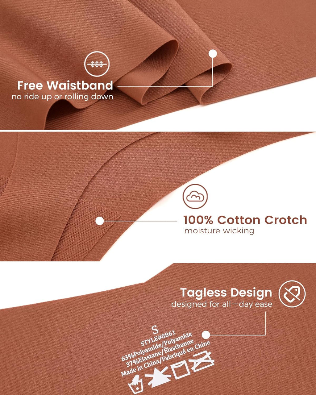 Take Talk Women's Seamless Thongs - 9 Pack No Show V-Waisted Invisible Panties | Sexy Lingerie