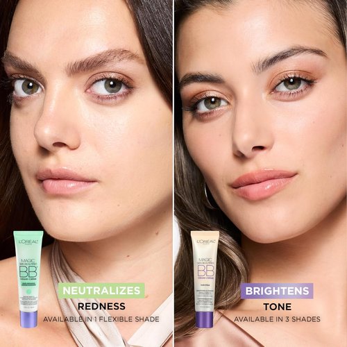 L'Oréal Paris BB Cream - Magic Skin Beautifier Tinted Moisturizer for Anti-Redness | 1 fl oz, 2 Count