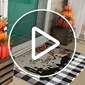 Halloween Cat Welcome Doormat - Spooky Trick or Treat Door Mat 30x17 Inch Variation of Halloween Cat Doormat