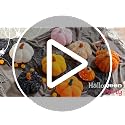 Ivory+Brown Pumpkin Pillow Set - 2 Decorative Fall Halloween Throw Pillows