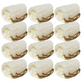 100% Natural Loofah Exfoliating Body and Face Sponge Scrubber for Skin Care in Bath Spa Shower - Pack of 12 - Eco-Friendly and Biodegradable Shower Luffa
