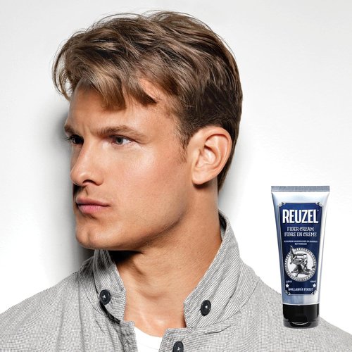 Reuzel Fiber Cream - Low Shine Hair Styling Cream for All-Day Hold | 3.38 oz