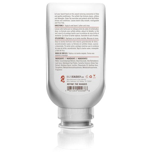 Billy Jealousy Beard Wash - Smooth, Manageable Facial Hair with Aloe & Green Tea Extract - 8 oz