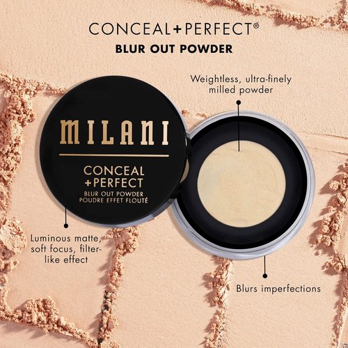 Milani Conceal + Perfect Setting Powder - Talc-Free Translucent Formula for Pore Blurring Finish