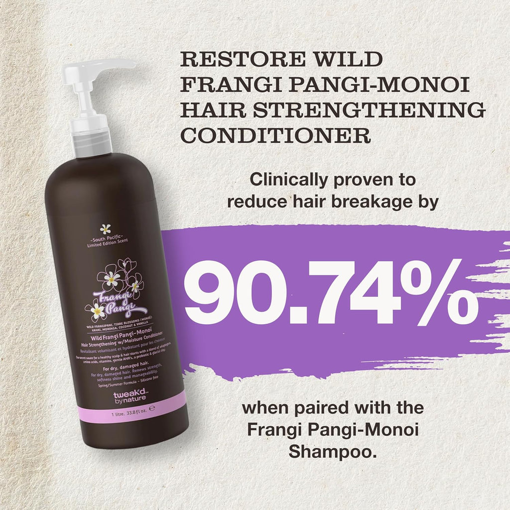 Tweak’d By Nature - Restore Frangi Pangi-Monoi Hair Strengthening Conditioner | Sulfate-Free Deep Moisture for Dry, Damaged Hair (33.8 oz)