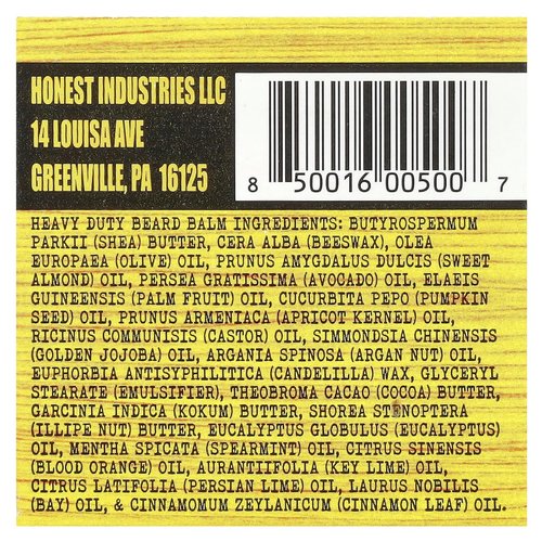 Honest Amish - Heavy Duty Beard Balm - Nourishing Beard Conditioner - 2 Ounce