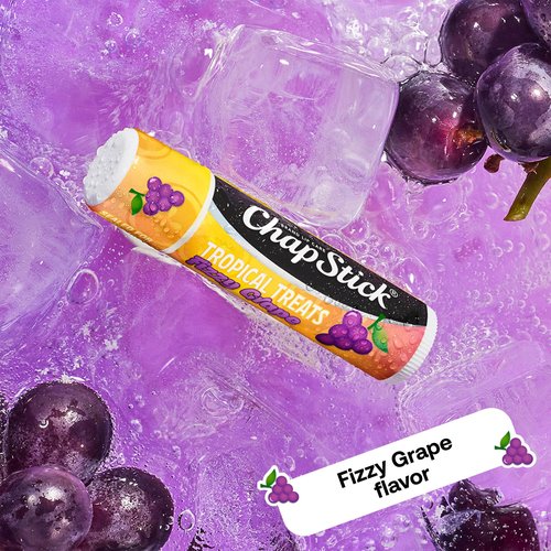 ChapStick Lip Care, Tropical Treats Collection (6 Sticks) – Electric Tangerine, Fizzy Grape & Zingy Watermelon Lip Balm, 0.15 Oz Ea