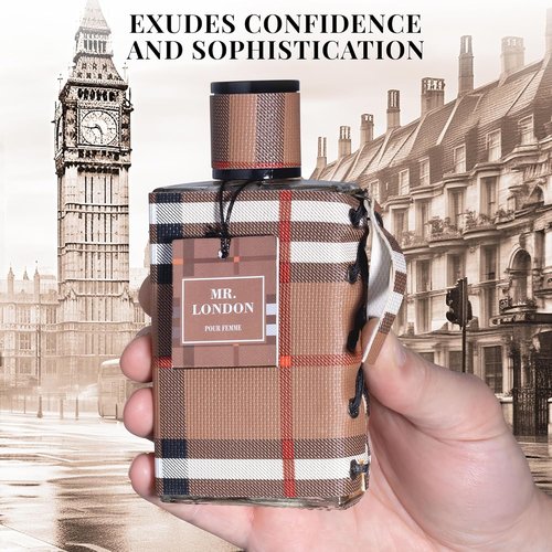 Mr London for Men Eau De Parfum - Refined Amber Woody Fragrance - Fresh Bergamot & Warm Cinnamon - 100ml Bottle