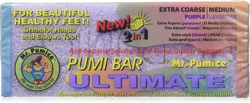 Mr. Pumice PUMI Bar - 2-in-1 Callus Remover & Pedicure Stone for Smooth Feet | Dual-Grit (Medium + Coarse)