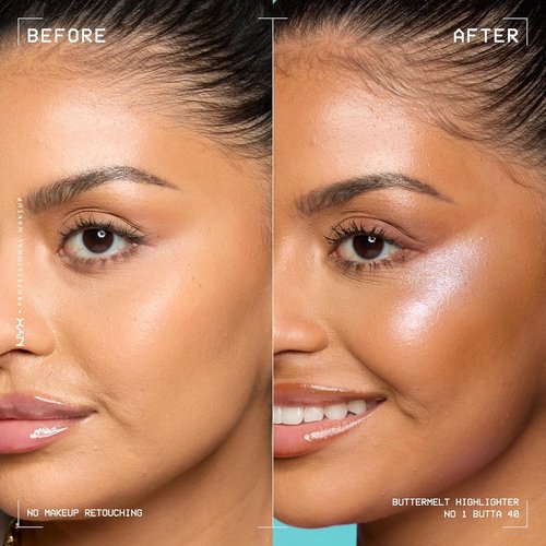 NYX Professional Makeup Buttermelt Highlighter - Long-Lasting, High Impact Glow | Holographic Lavender, 40 No 1 Butta