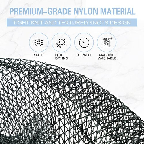 African Net Sponge Authentic 3 Pieces Exfoliating Body Scrubber African Net Sponge with Knots African Exfoliating Net Bath Sponge with Travel Bag (Black,Green,Blue)