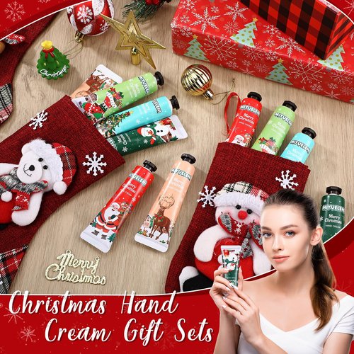 Dansib 48 Pcs Christmas Hand Cream Gift Sets for Dry Cracked Hands Moisturizing Hand Lotion Small Travel Lotion Stocking Stuffers Gift Set for Women Mom Girlfriend Christmas Birthday
