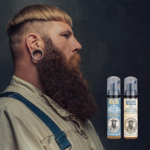 Reuzel Wood and Spice Beard Foam, Deodorizes Beard, 2.36 oz