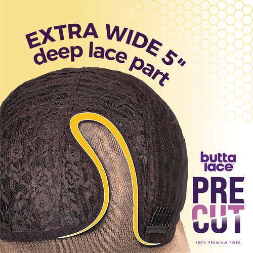 Sensationnel Butta Lace Precut Wigs - Unit 9 Glueless Extra Wide 5 Inch Deep Parting Synthetic Pre Tweezed Smaller Knot Hairline (COPPERBROWN)