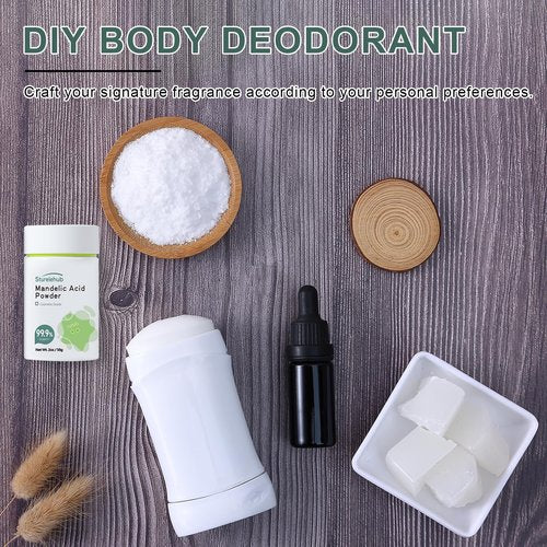 Sturelehub Mandelic Acid Powder, 2OZ / 58g 99.9% Purity, Natural, Cosmetic Grade, DIY Mandelic Acid Serum, Mandelic Acid Peel/Mask, Make Your Own Mandelic Acid Cream, Moisturizer
