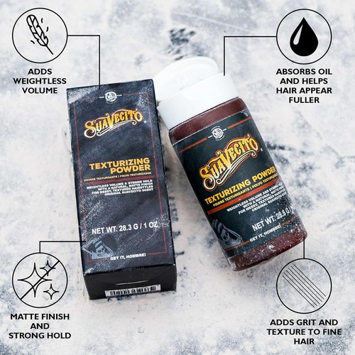 Suavecito Hair Styling Powder - Texturizing & Volumizing with Shine-Free Matte Finish | Strong Hold, No Mess