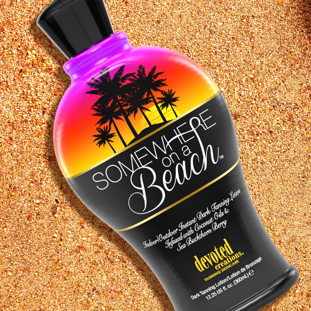 Somewhere on a Beach Instant Dark Tanning Lotion - Indoor/Outdoor Use, 12.25 Ounce