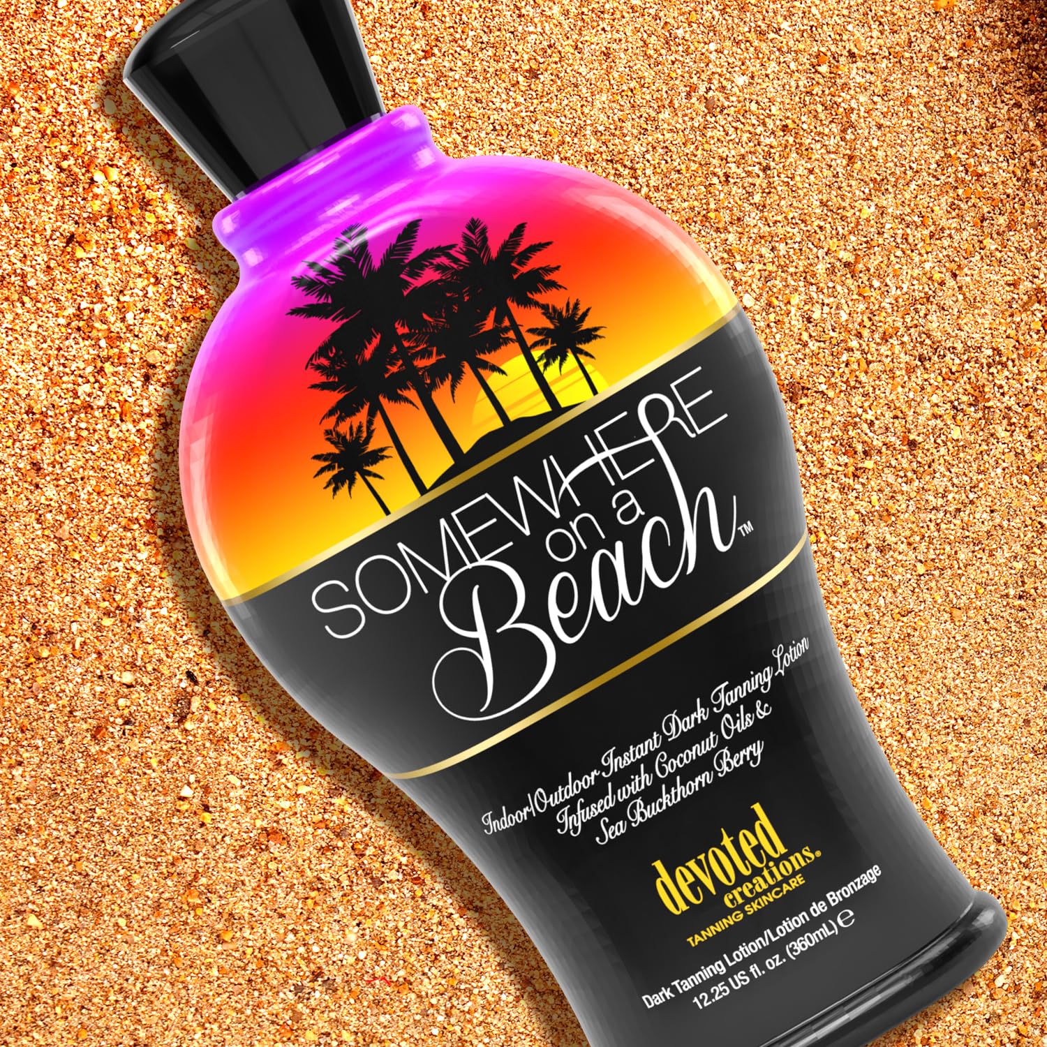 Somewhere on a Beach Instant Dark Tanning Lotion - Indoor/Outdoor Use, 12.25 Ounce
