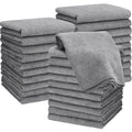 Panelee 24 Packs of Bleach Proof Towels Microfiber Absorbent Bleach Resistant Salon Hand Towels for Gym, Bath, Spa, Shaving, Shampoo, Home Hair Drying (Light Gray,16 x 28 Inch)