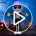 Halloween Inflatable Ghost Skull with LED Lights and Skeleton Variation