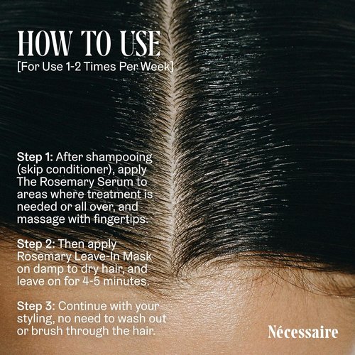 Nécessaire Rosemary Leave-In Mask - Strengthening Keratin Hair Mask for All Hair Types | 60 ml / 2 oz