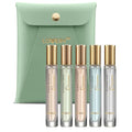 LOVERY Perfume Set - 5 Mini Travel-Sized Fragrances for Him & Her with Leather Pouch | 10ml Sampler Gift Set