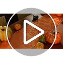 Fall Table Runner 3D Faux Fur Caramel Pumpkin Autumn Decor