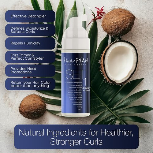 Hair Play Set | Hair Foam Mousse - Lightweight Frizz Control & Volume for Fine Hair - 2 Fl Oz