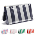 Fozira Makeup Bag, Small Clear Coated Cosmetic Bags for Women Girls, Waterproof Travel Makeup Bag for Purse Organizer Zipper Pouch Beach Summer Vacation Essentials Gifts for Women