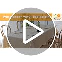 Heavy Duty Waterproof Vinyl Tablecloth - Black 52 x 70 Inch Rectangular