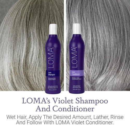 Loma Hair Care Violet Duo - Nourishing Shampoo & Conditioner Set for Color-Treated Hair