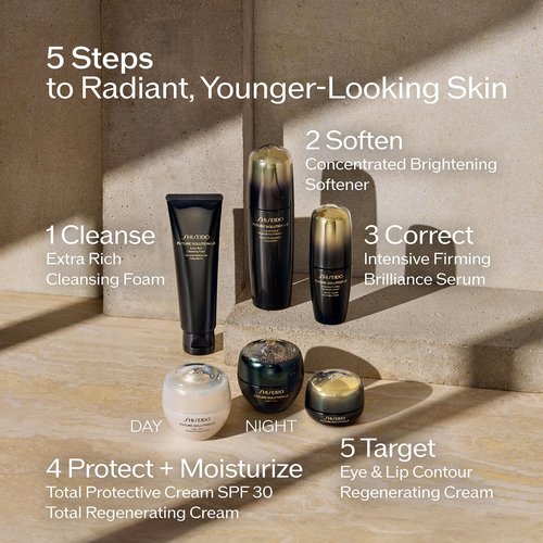 Shiseido Future Solution LX Extra Rich Cleansing Foam - 125 mL - Rich Foaming Cleanser for Smooth and Vibrant Skin - Non-Comedogenic - All Skin Types