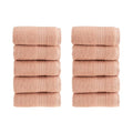 HALLEY Turkish Cotton Towels (Pack of 10) Washcloths Super Soft Highly Absorbent 100% Cotton Fingertip Towels for Bathroom and Kitchen for Mother’s Day (Peach)