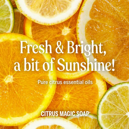 Dr. Bronner's Pure-Castile Magic Liquid Soap (Citrus, 16 Ounce, 2-Pack)- Made with Regenerative Organic Certified Oils, 18-in1 Uses: Face, Hair, Hand & Body Soap, Laundry, Pets- Concentrated, Vegan