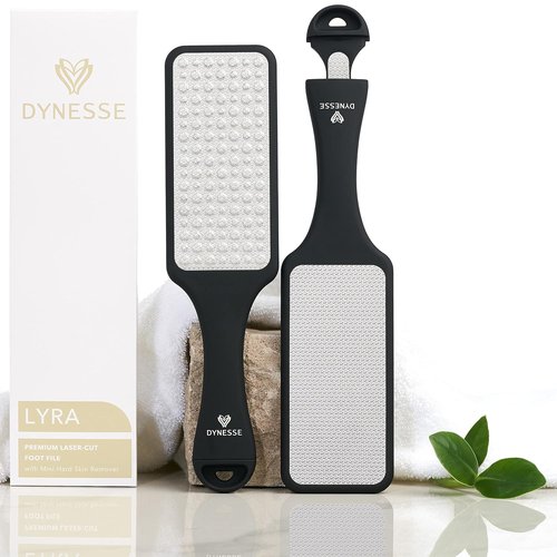 DYNESSE Premium Foot File - 3-in-1 Callus Remover Tool with Ergonomic Handle | Stainless Steel, Washable