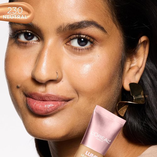 L'Oreal Paris Lumi Le Glow Skin Tint - Lightweight Water-Based Tinted Serum for Radiant Skin | Neutral 230, 0.85 Fl Oz