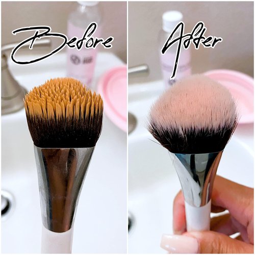 JEGO Makeup Brush + Sponge Cleaner Solution - Ideal for Removing Makeup, Dirt, & Oil - Make Up Brush Cleanser - Hypoallergenic & Plant-Based Solution - 32 Oz