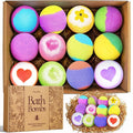 SeasonBliss Bath Bombs, 12 Pack Handmade Bubble Shower Bombs Set, Christmas Stocking Stuffers, Shea Butter & Individually Wrapped, Valentines Day Gifts for Her/Him, Wife, Mom Women