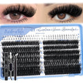 Lash Clusters Kit 316pcs Lash Extension Kit 80D+100D Lash Clusters with Bottom Lashes 14-22mm Thick Volume Individual Lashes DIY Lash Extension Kit by Anforlin