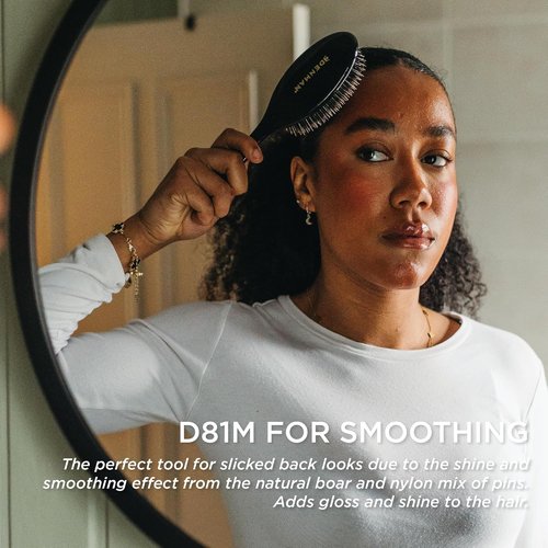 Denman Boar Bristle Hair Brush - Smoothing & Shine Enhancing for All Hair Types | Curl Defining & Detangling