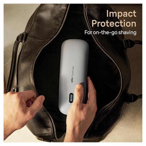 Braun Powercase for Electric Razors - Portable Shaver Case for Series 9 Pro & 8 | Charges Up to 6 Weeks
