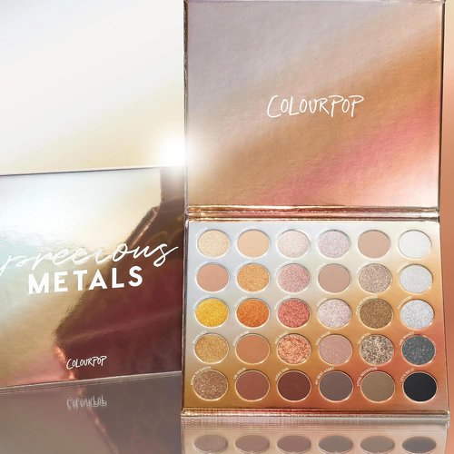 ColourPop Eyeshadow Palette - High-Pigment Eye Makeup with Matte & Glitter Finishes - Precious Metals (1.16 oz)
