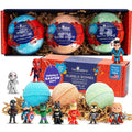 Superhero Bath Bombs for Kids with Surprise Toys Inside (3 Pack) - Large Bubble Bomb for Boys & Girls - Fizzies, Relaxing Aromas, Made in USA, Skin-Safe, Stain-Free by Two Sisters