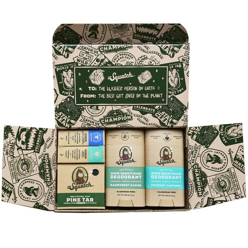 Dr. Squatch Men’s Soap & Deodorant Bundle - Valentine’s Day Gifts for Men - Bar Soap, Aluminum Free Deodorant Men - Gifts for Men (8 Piece Bundle)