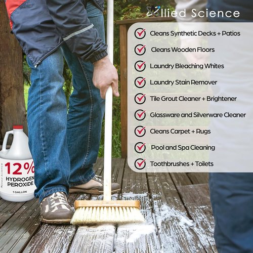Allied Science 12% Food Grade Hydrogen Peroxide - 4X Stronger Solution for Home & Personal Care | 1 Gallon (2)