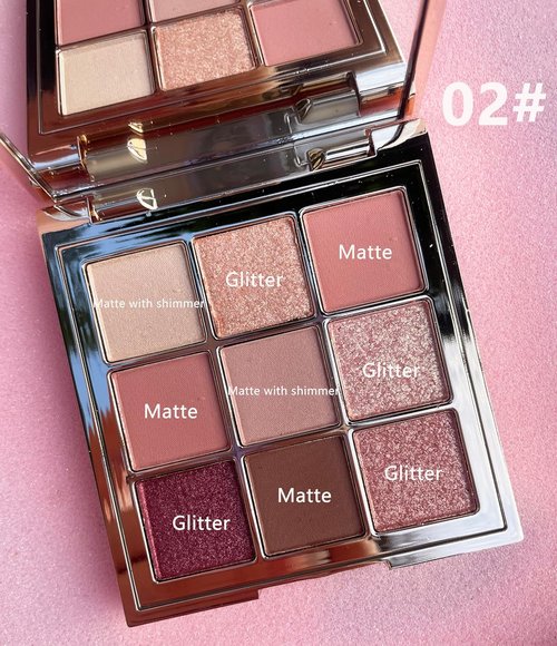 Skiennix 9-Color Eyeshadow Palette - Matte, Shimmer & Glitter | Highly Pigmented, Waterproof Makeup
