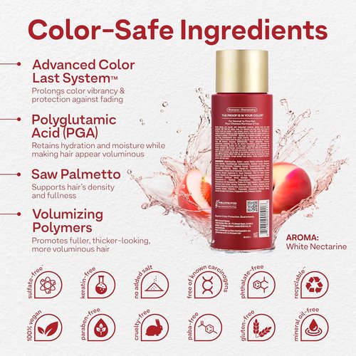 Colorproof Volume Shampoo - Sulfate-Free Formula with White Nectarine Scent for Women | 10.1 oz